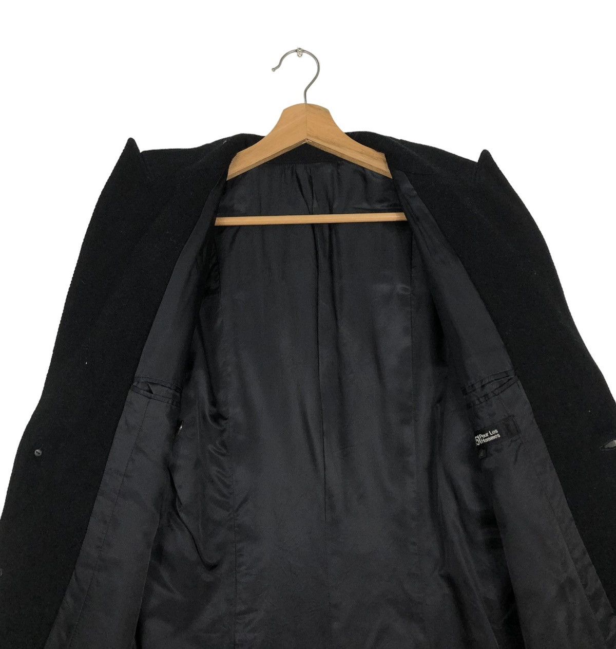 Japanese Brand VINTAGE WOOL LONG JACKET DOUBLE COLLAR 5351 POUR LES HOMMES Size US M / EU 48-50 / 2 - 15 Thumbnail