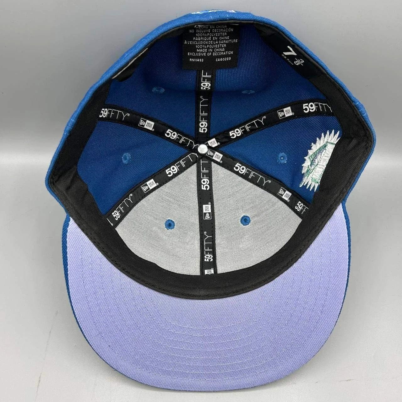 New Era Florida Marlins Hat Men 7 3/8 Blue Purple MLB Fitted Cap Size ONE SIZE - 2 Thumbnail