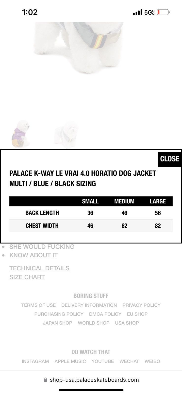 K-Way × Palace Palace K-Way Le Vrai 4.0 Horatio Dog Jacket medium Size ONE SIZE - 2 Thumbnail