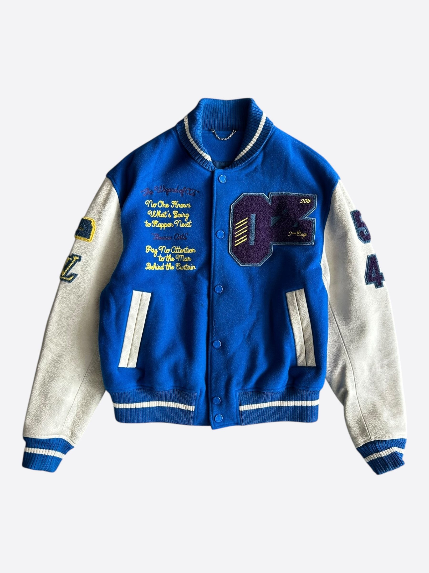 Louis Vuitton Louis Vuitton Blue Wizard Of Oz Varsity Jacket Size US L / EU 52-54 / 3 - 1 Thumbnail