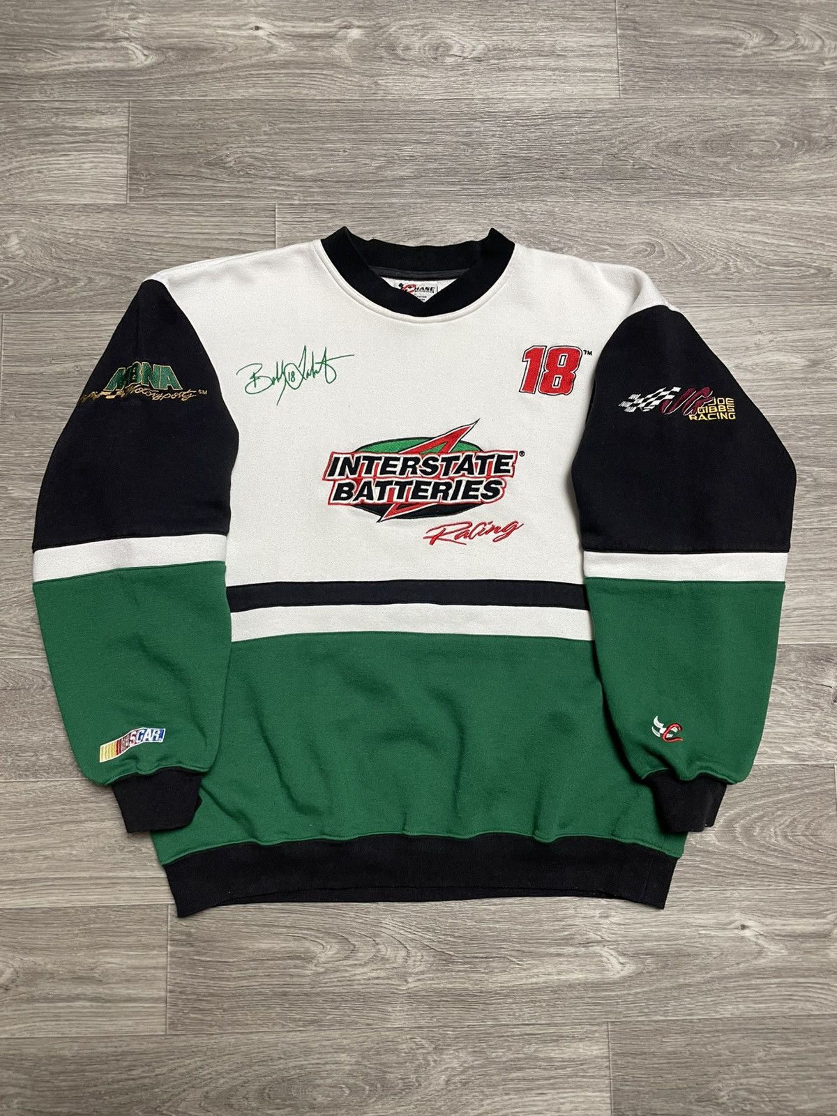 NASCAR Vintage 90s Nascar Interstate Batteries Racing Sweatshirt Size US L / EU 52-54 / 3 - 1 Thumbnail