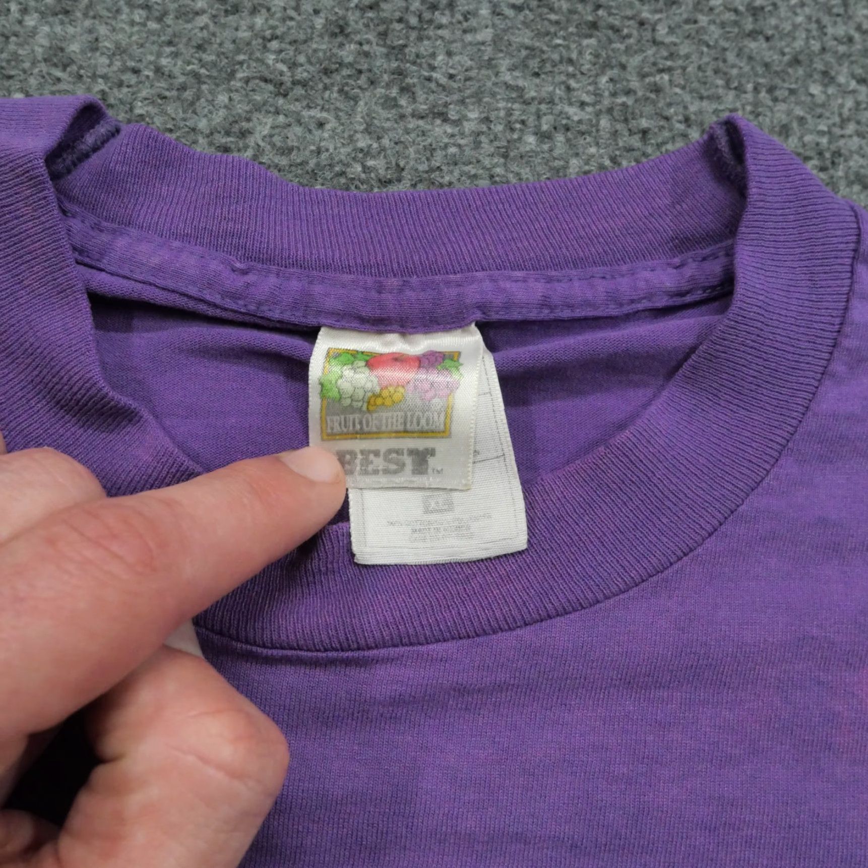 Vintage VINTAGE Baseball T Shirt Mens XL Purple 90s Camdenton Logo Graphic Print Crew Neck Short Sleeve Cotton Shirt Size US XL / EU 56 / 4 - 7 Thumbnail