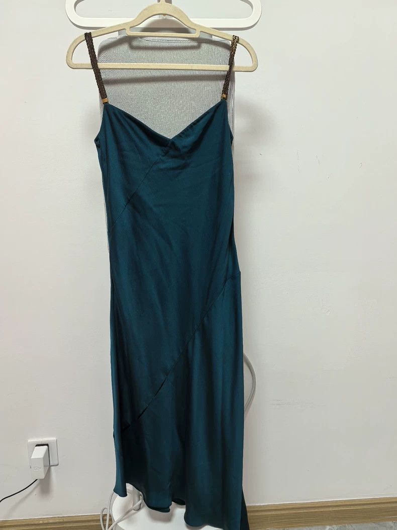 Versace Silk mulberry silk slip dress