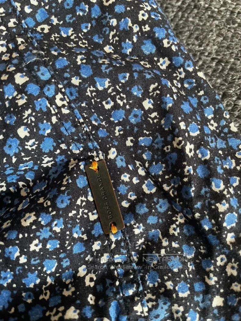 Vintage Hugo Boss Floral Pattern Long Sleeve Shirt. Size US L / EU 52-54 / 3 - 6 Thumbnail