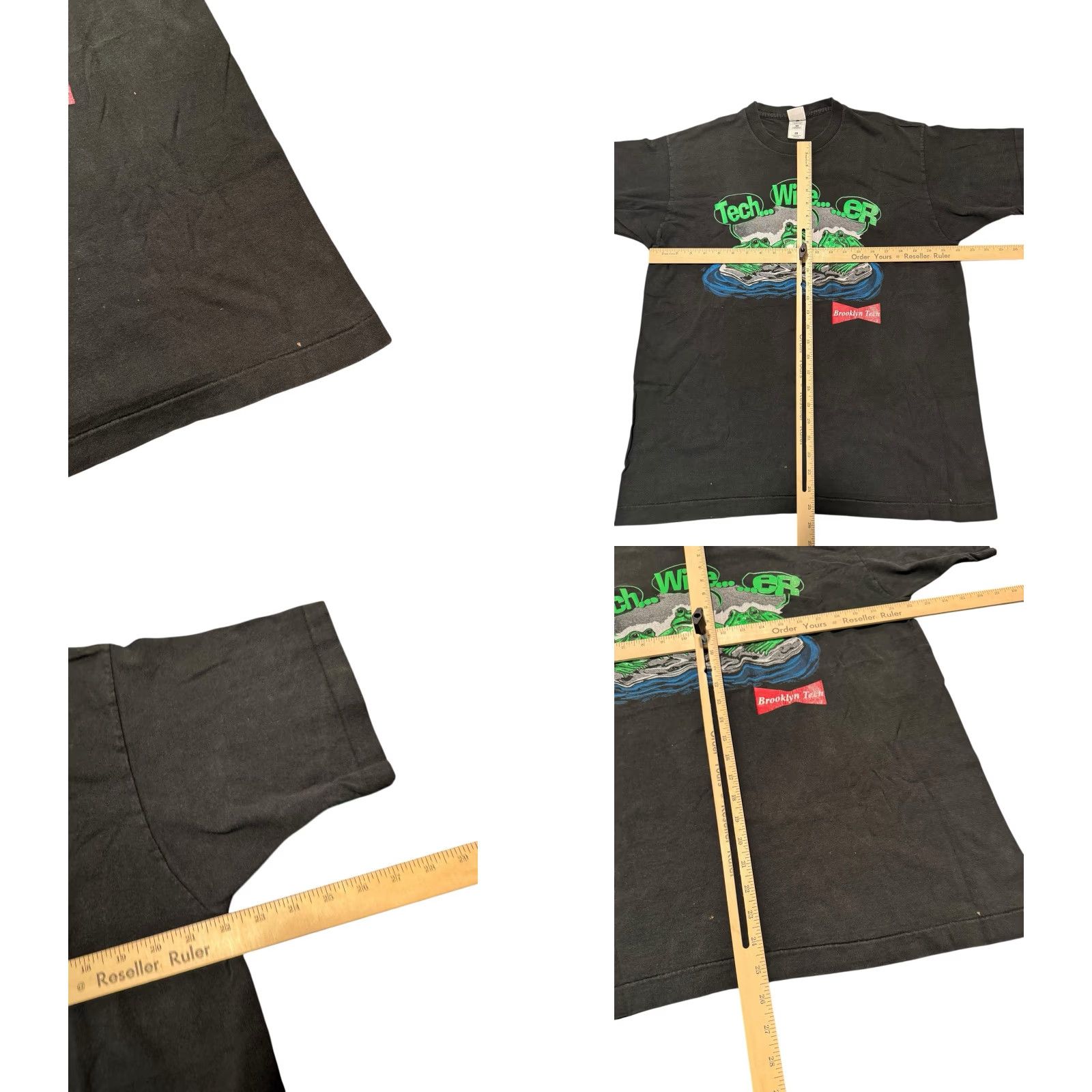 Fruit Of The Loom VINTAGE Brooklyn Tech T-Shirt - Tech Wise Er Parody Budweiser Frogs - XL - Black - Short Sleeve - Unisex - Graphic Tee - Fruit of the Loom - 1990s Size US XL / EU 56 / 4 - 8 Thumbnail