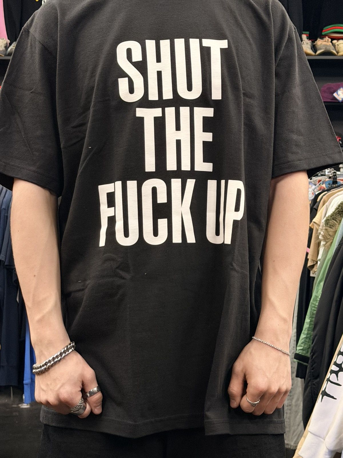 Number (N)ine × Supreme Number (N)ine X Supreme STFU T-Shirt Size US L / EU 52-54 / 3 - 2 Thumbnail