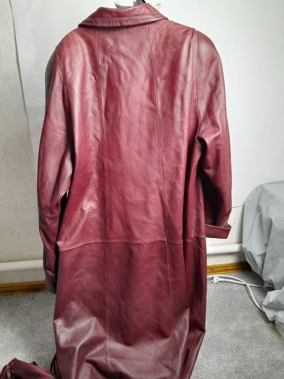 Other Vintage Leather Belted Trench Coat with Fringe - 2XL Size XXL / US 16-18 / IT 52-54 - 2 Thumbnail