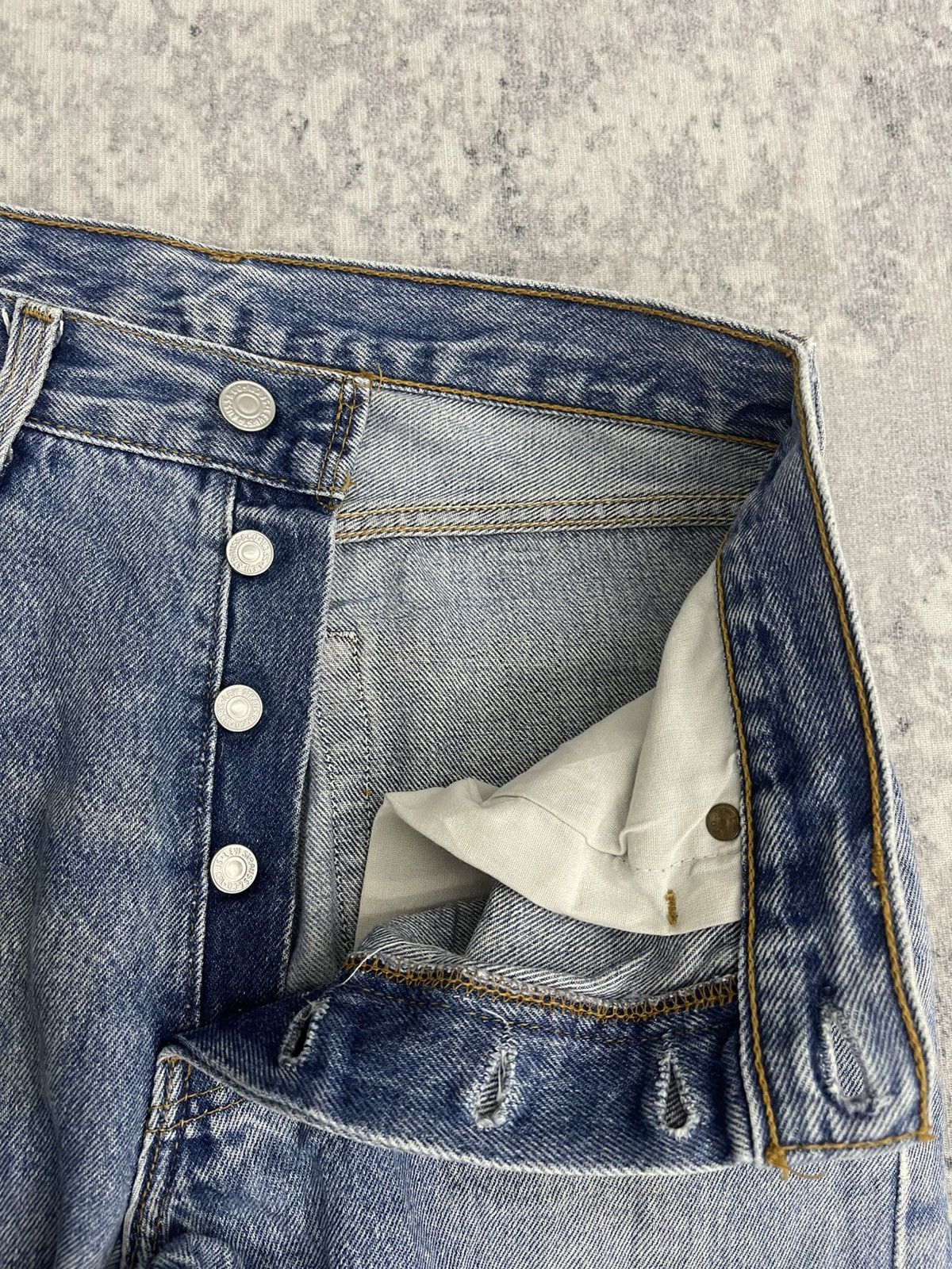 Levi's Vintage 90s Levis 501 Faded Blue For Women Size 29" - 6 Thumbnail