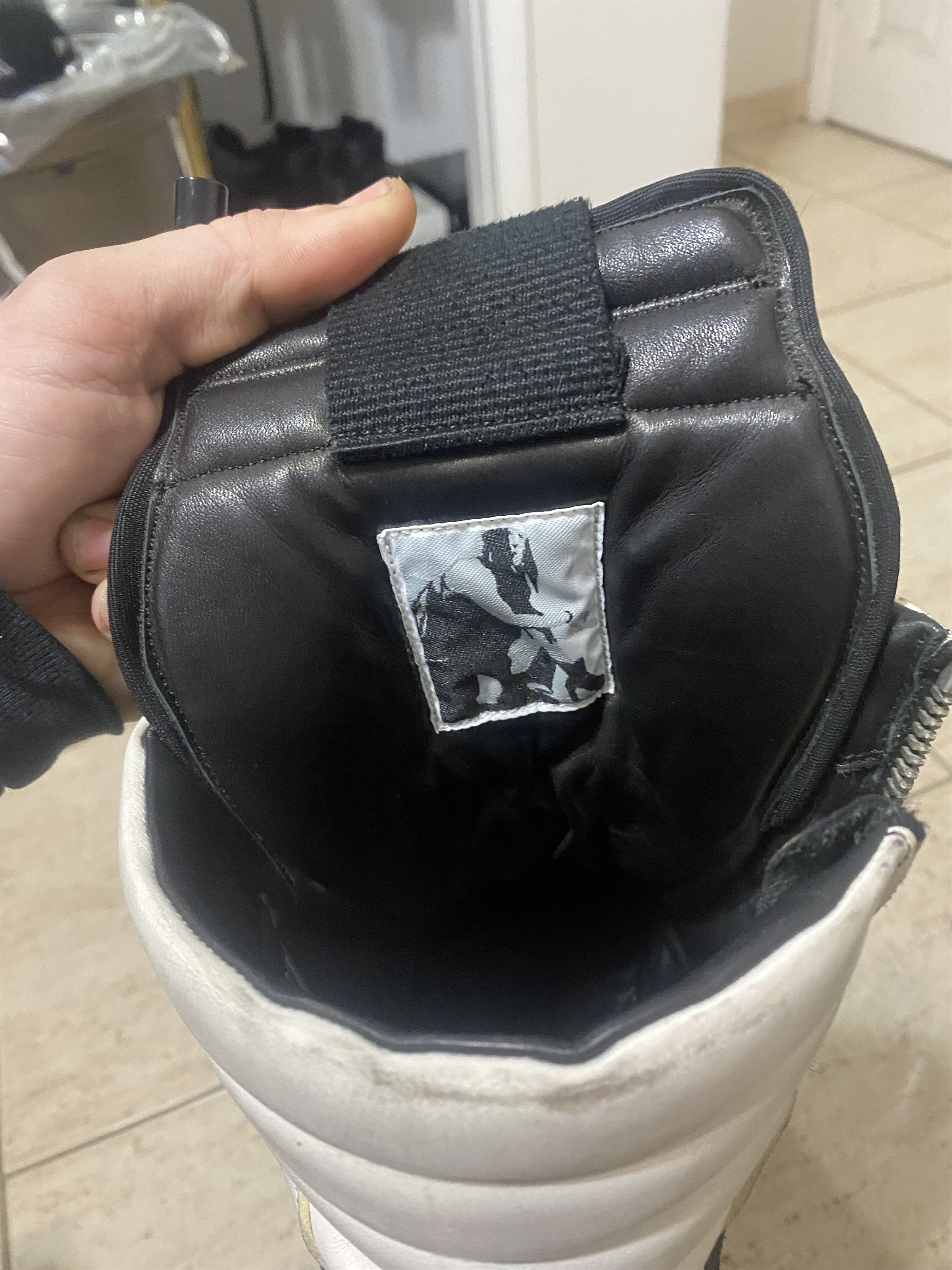 image of Rick Owens Geobasket Pony Hair Shoes in Black/White, Men's (Size 11)