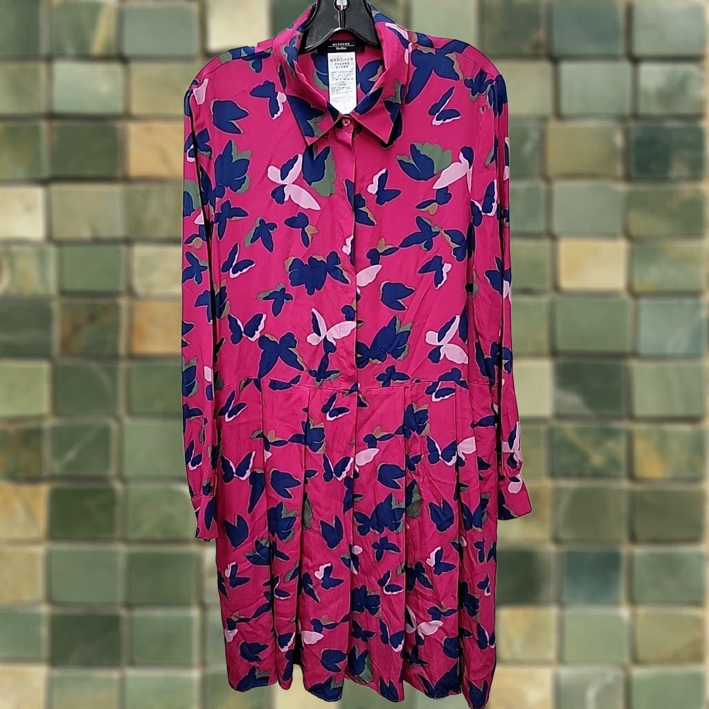 Max Mara Max Mara Dress Womens 6 Silk Carpa Size Butterflies Size M / US 6-8 / IT 42-44 - 1 Thumbnail