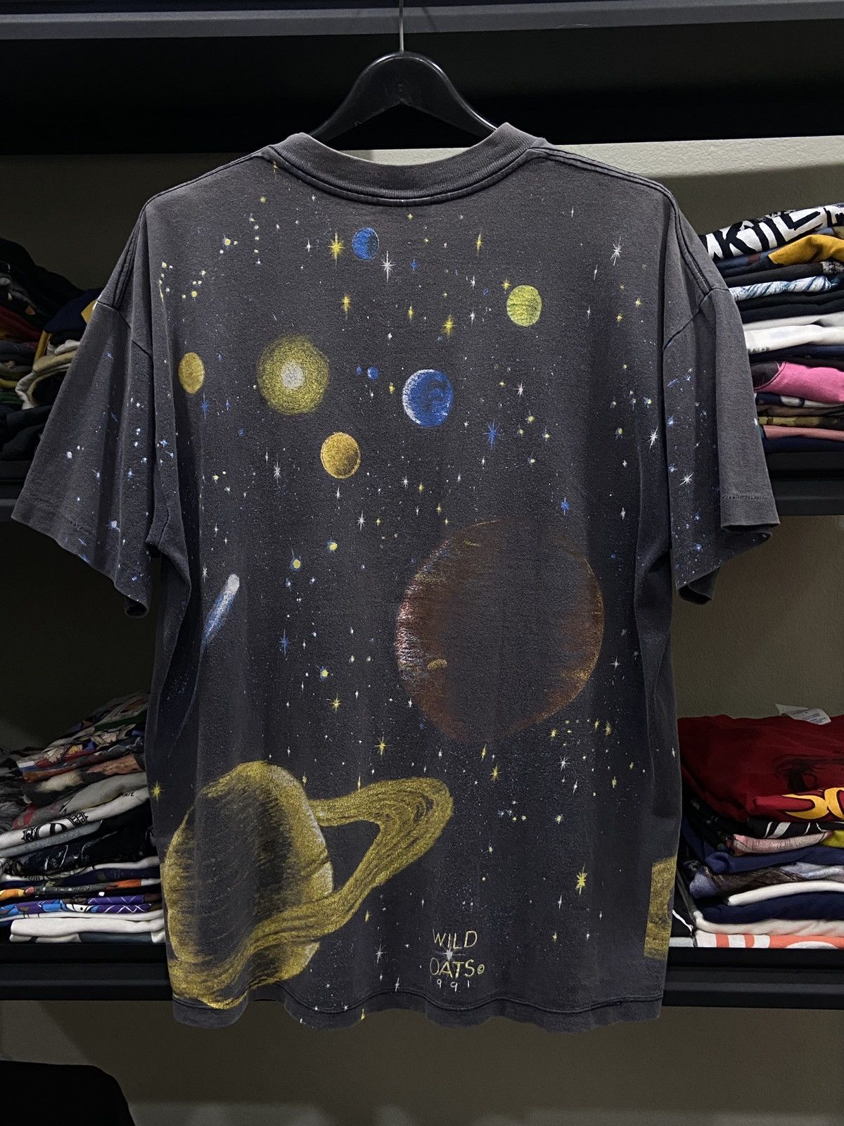 Band Tees × Vintage Vintage 90s Wild Oats Universe Overprint rock Band TShirt Size US XL / EU 56 / 4 - 9 Thumbnail