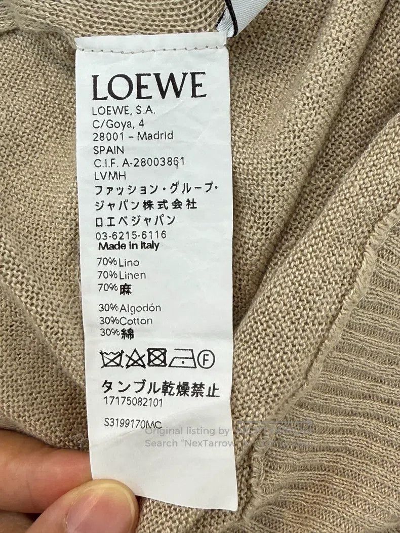 Loewe Loewe Color Blocked Fringe Linen Long-sleeve Knit Top Size XS / US 0-2 / IT 36-38 - 4 Thumbnail