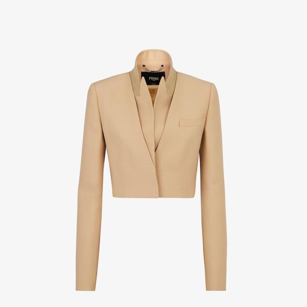 Fendi o1loc1c0824 Jacket in Beige Size M / US 6-8 / IT 42-44 - 1 Thumbnail