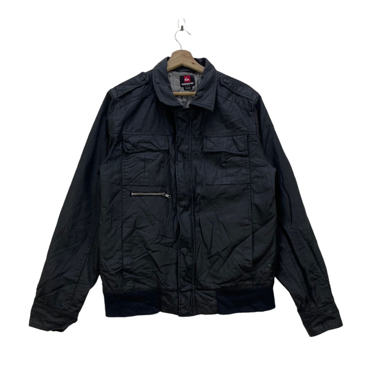 Vintage Quicksilver Shirt Mens Extra Large Black Short