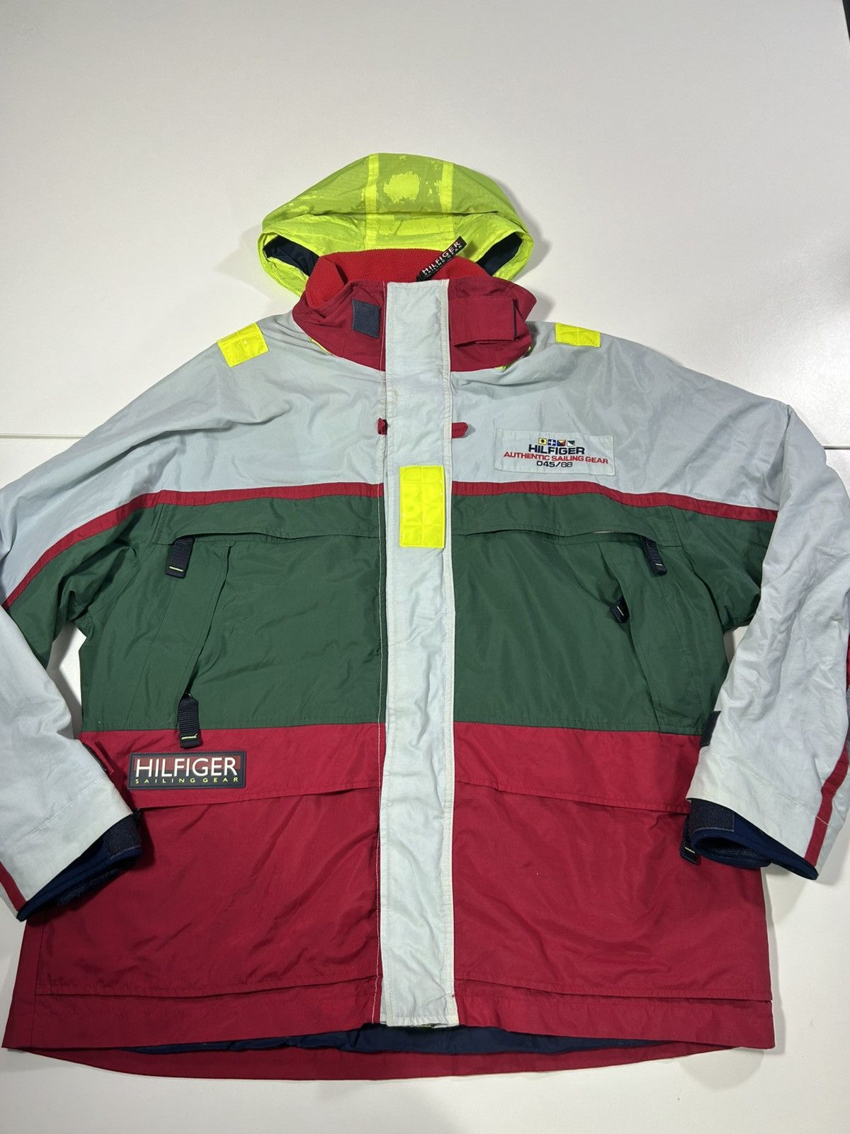 Tommy Hilfiger Mens Tommy Hilfiger Sailing Gear hood raincoat / jacket 2XL Size US XXL / EU 58 / 5 - 1 Thumbnail