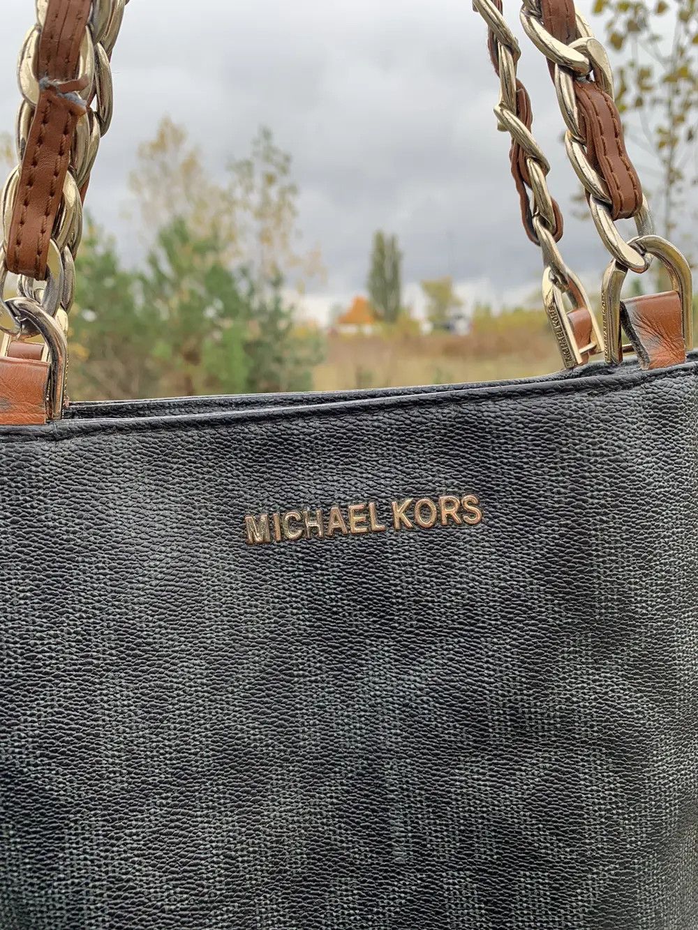 Designer × Michael Kors × Vintage Michael Kors Black Monogram Signature Bag y2k vintage luxury Size ONE SIZE - 2 Thumbnail