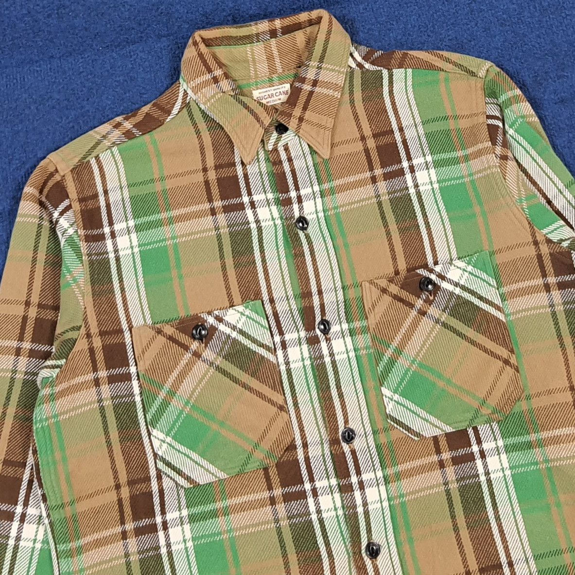 Sugar Cane Vintage Sugar Cane Japan Flannel Button Up Shirt C299N15 Size US M / EU 48-50 / 2 - 2 Thumbnail