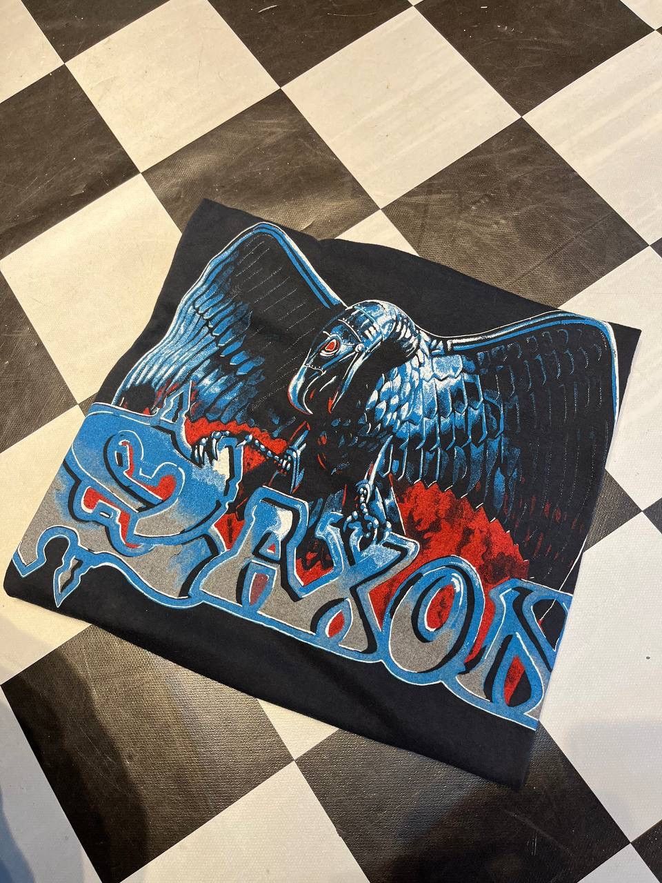 Band Tees VERY RARE SAXON TOUR 1986-87 Size US XL / EU 56 / 4 - 7 Thumbnail