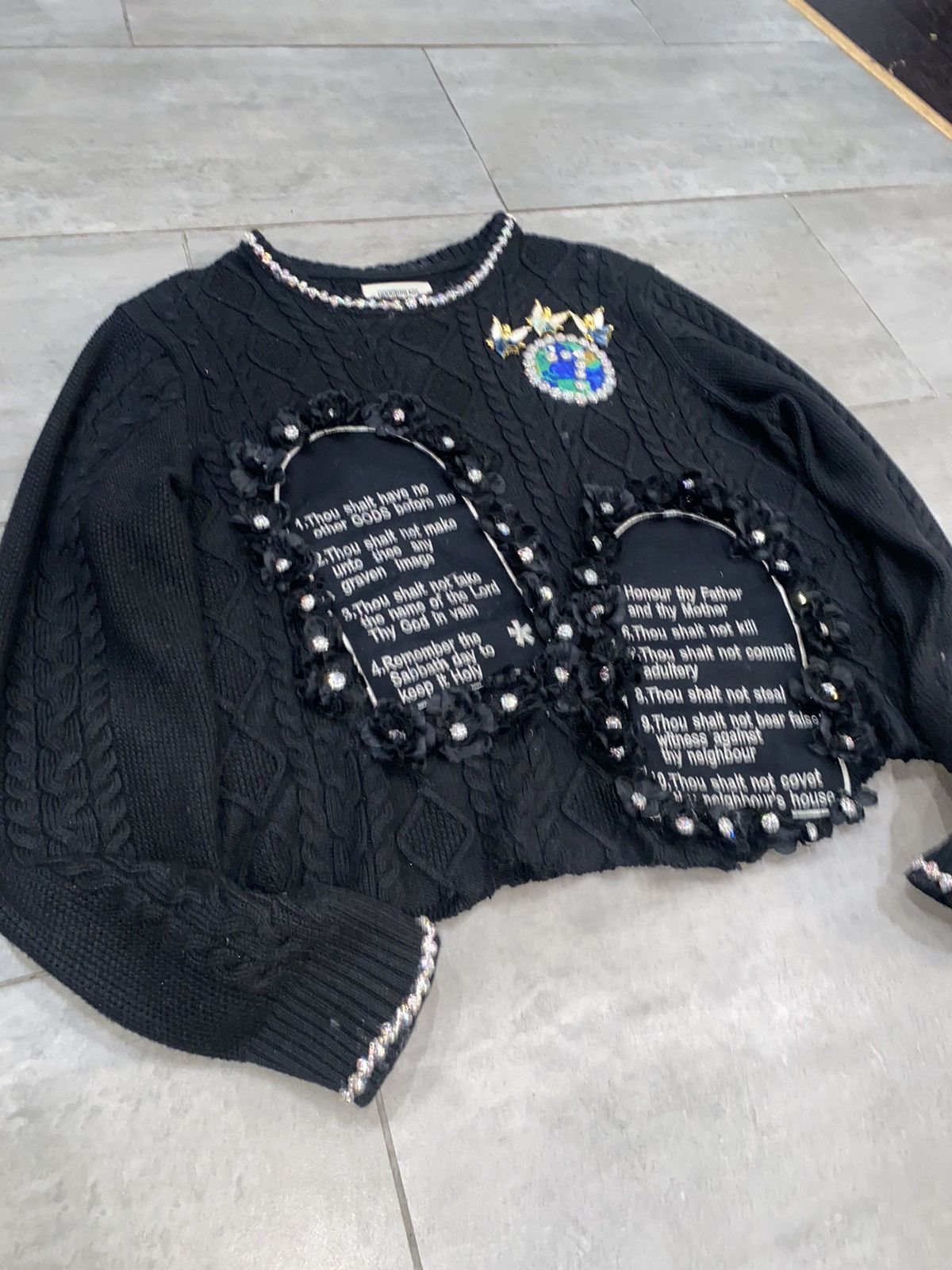 Japanese Brand Jeweled DECALOGUE 💎 Sweater SAMPLE Size US M / EU 48-50 / 2 - 2 Thumbnail