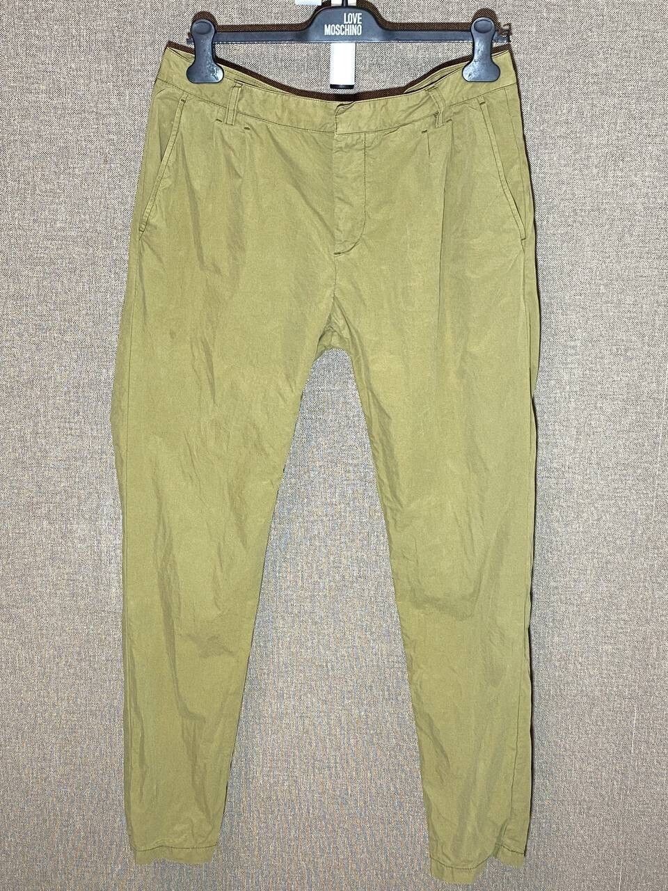 AMI Ami SS16 Pleated Lightweight Trousers In Khaki Size US 32 / EU 48 - 1 Thumbnail