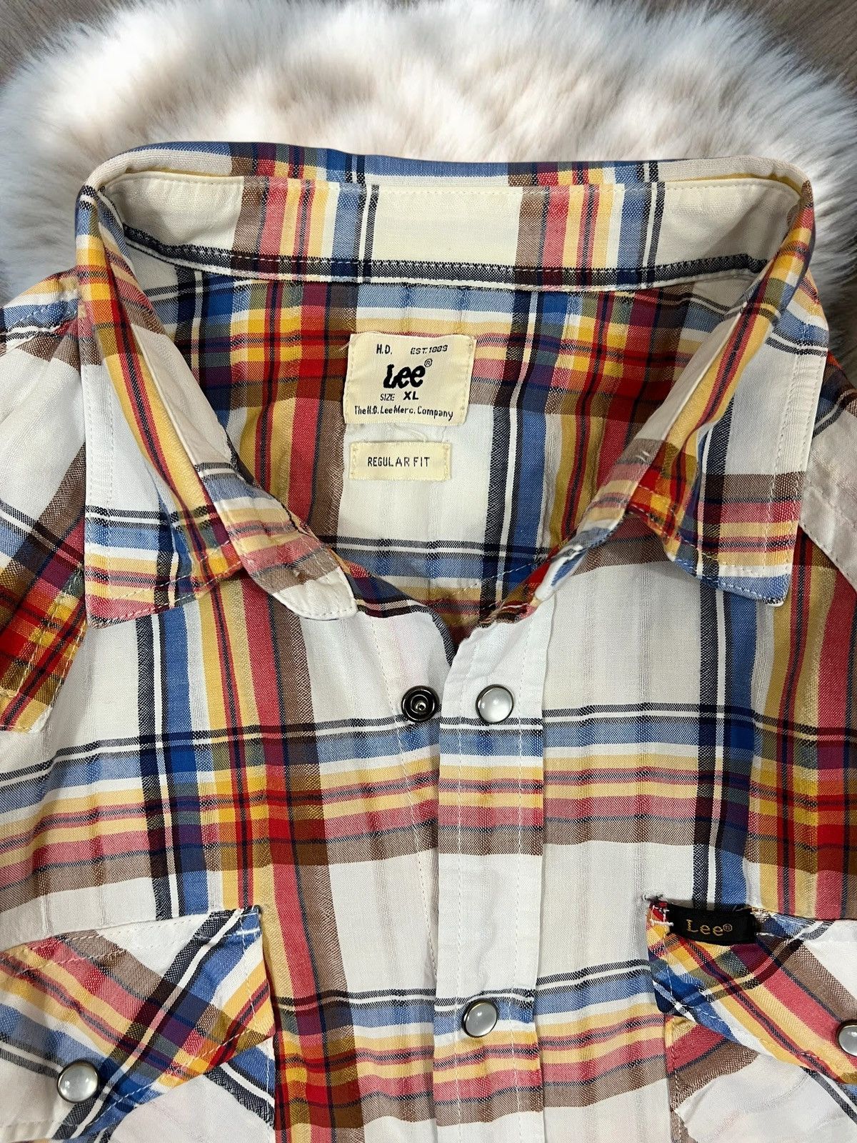 Lee Lee short sleeve checked shirt size L regular fit Size US L / EU 52-54 / 3 - 5 Thumbnail