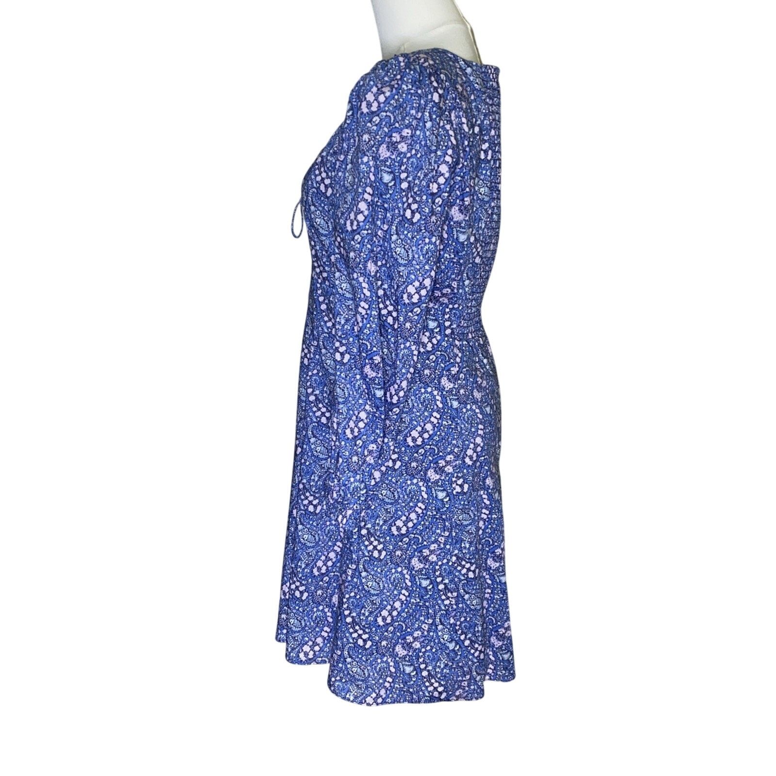 J.Crew JCREW Women Sweetheart Liberty Blue Floral Mini Dress 6 Size M / US 6-8 / IT 42-44 - 2 Thumbnail