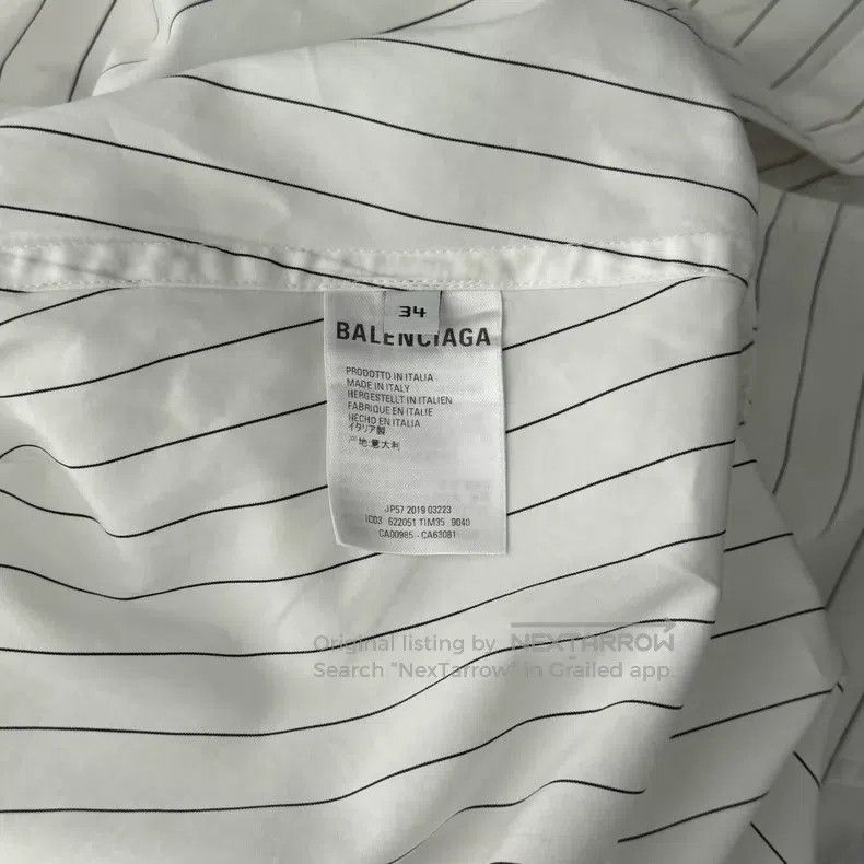Balenciaga Balenciaga Back Letter Logo Shirt Size 34 Size XXS / US 00 / IT 34 - 4 Thumbnail