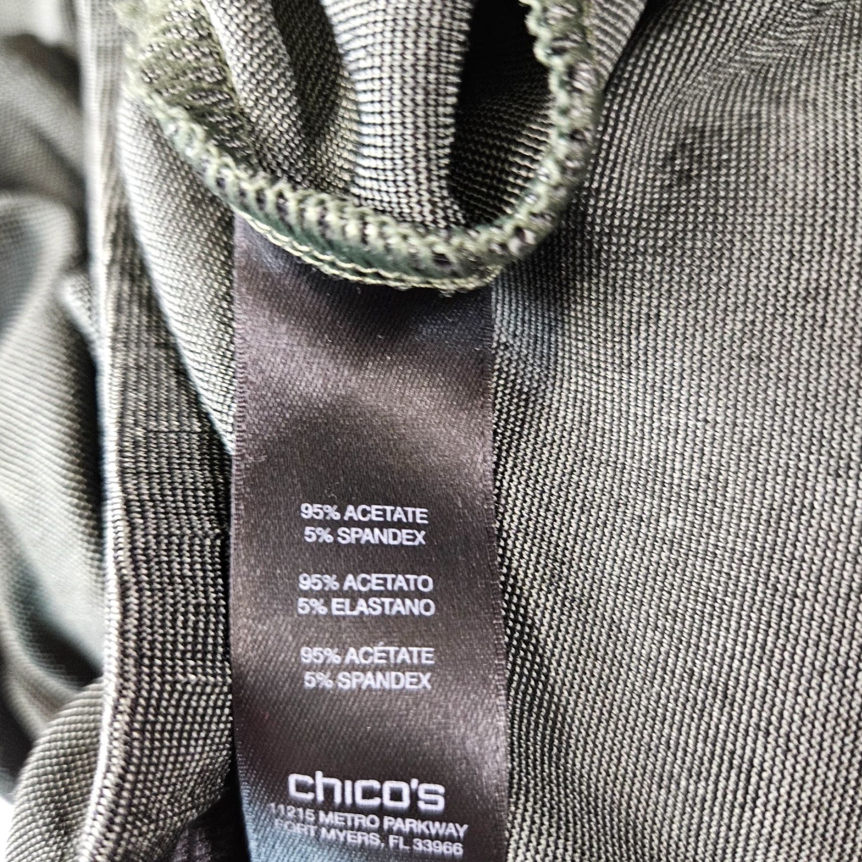 Vintage Chico's Travelers Womens Pants L Green Pull On High Rise Slinky Adult Size 36" / US 14 / IT 50 - 6 Thumbnail