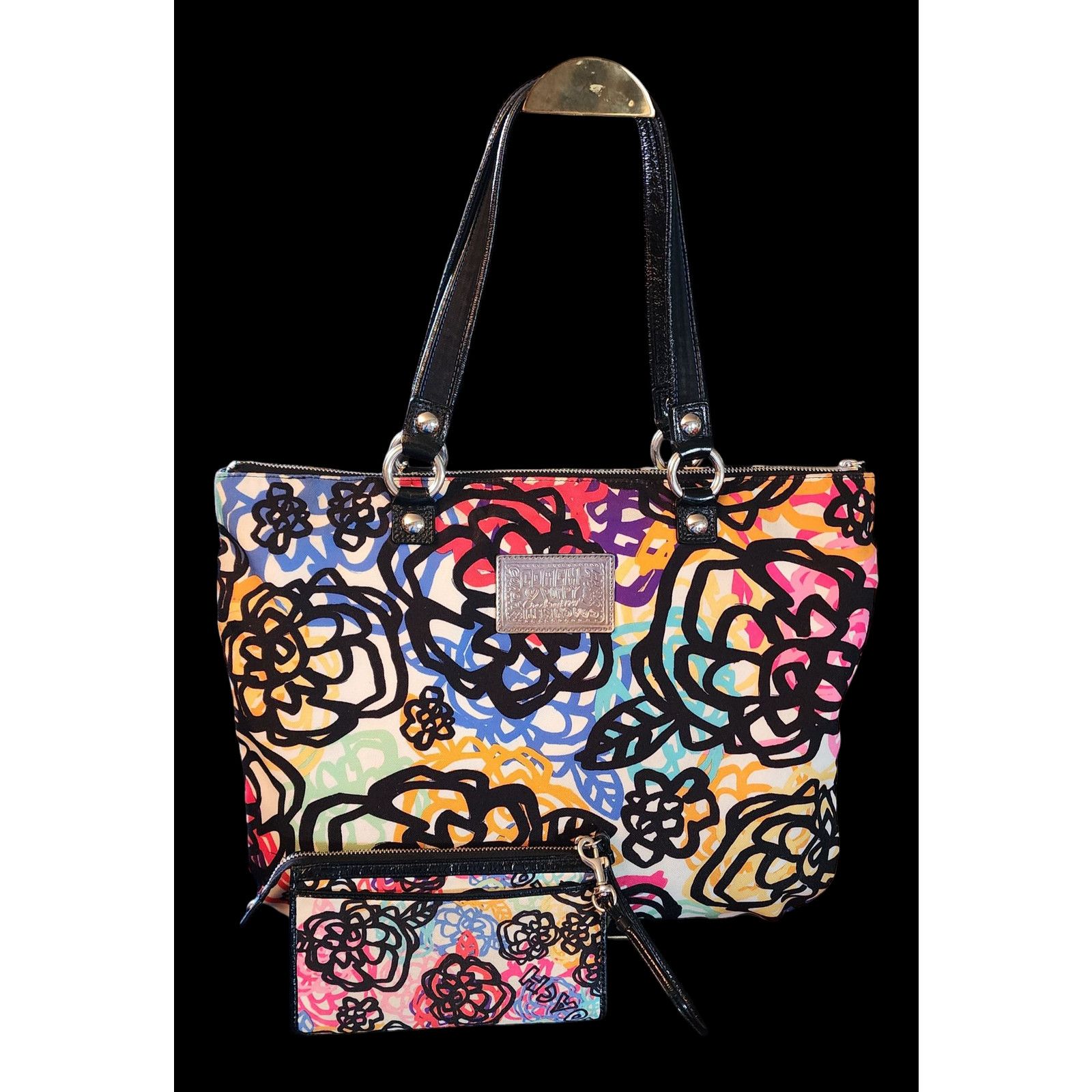 Coach Coach graffiti poppy glam, shoulder with matching wallet. Size ONE SIZE - 3 Thumbnail