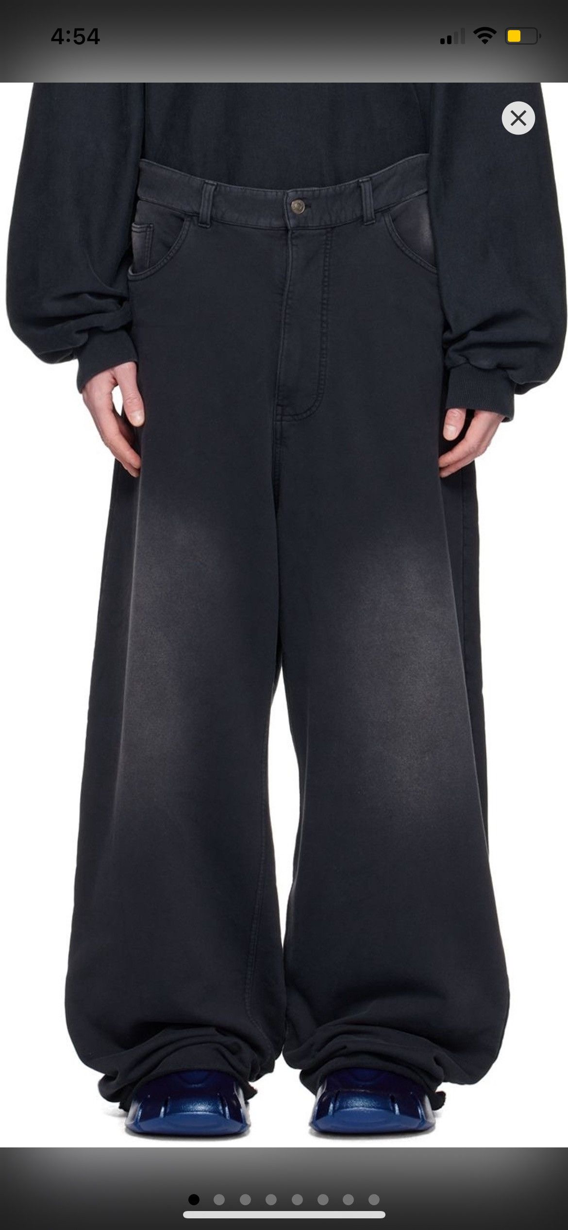 Balenciaga FW22 Trompe-l'œil Denim Print Sweatpants Size US 32 / EU 48 - 7 Thumbnail