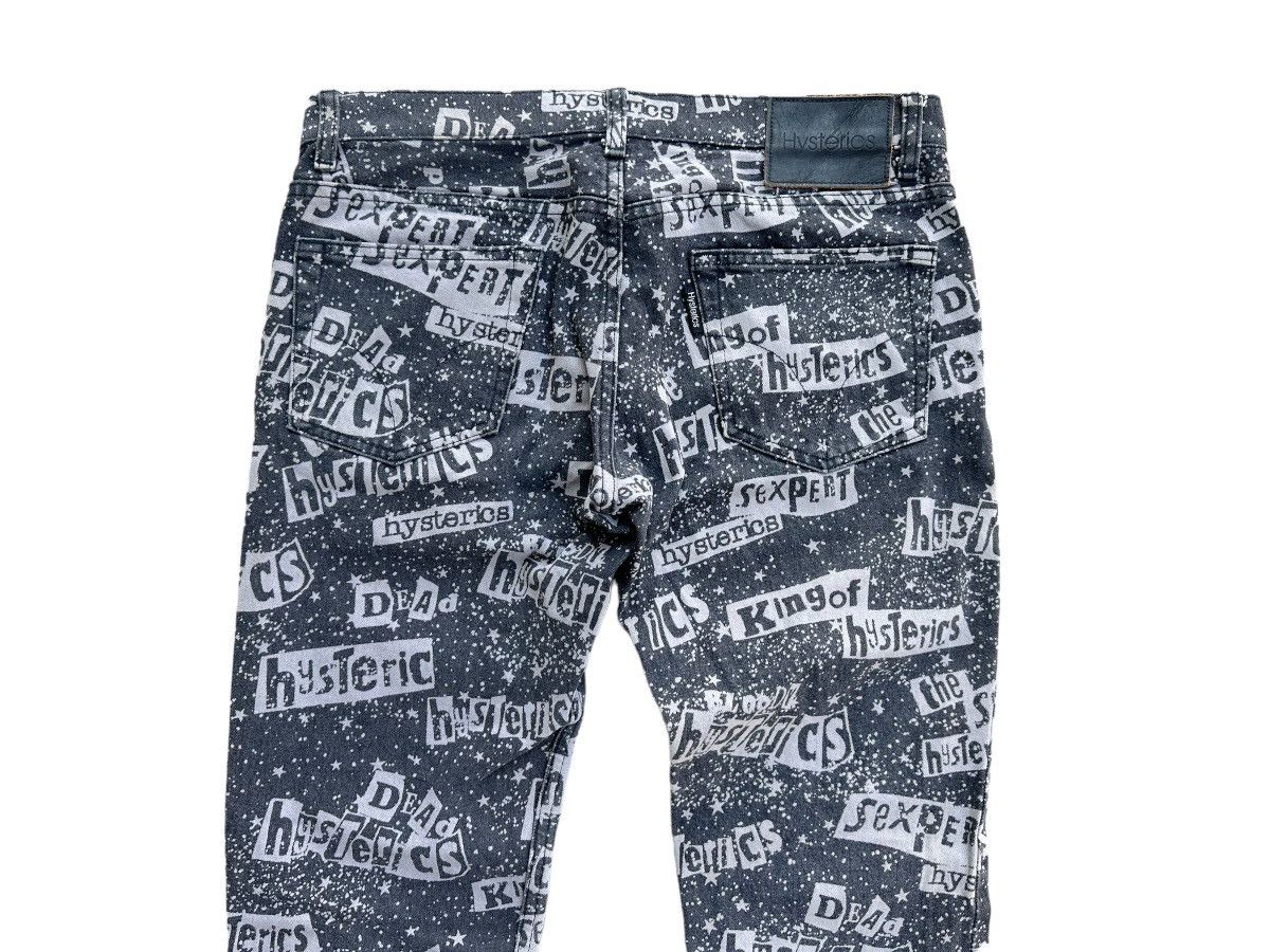 Hysteric Glamour 2000’s HYSTERIC GLAMOUR “SEXPERT” All Over Printed Jeans Size US 32 / EU 48 - 4 Thumbnail