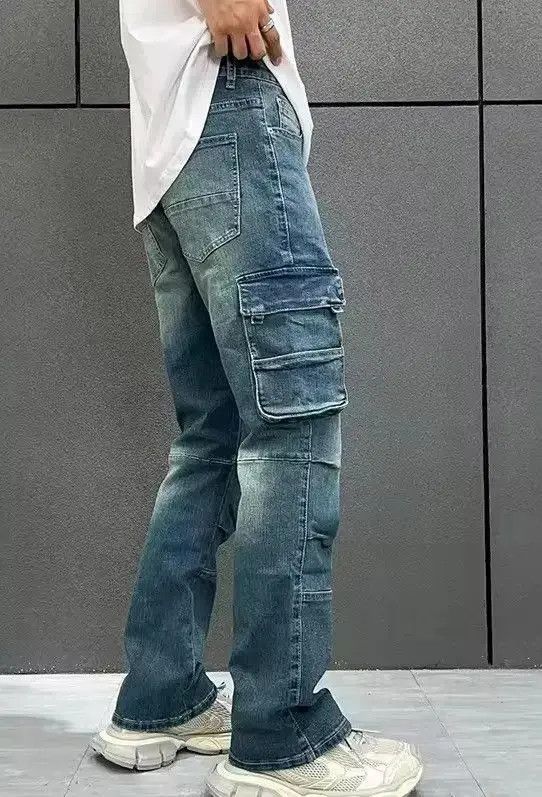 Japanese Brand Slim Fitting Straight Cargo Pant Size US 32 / EU 48 - 4 Thumbnail