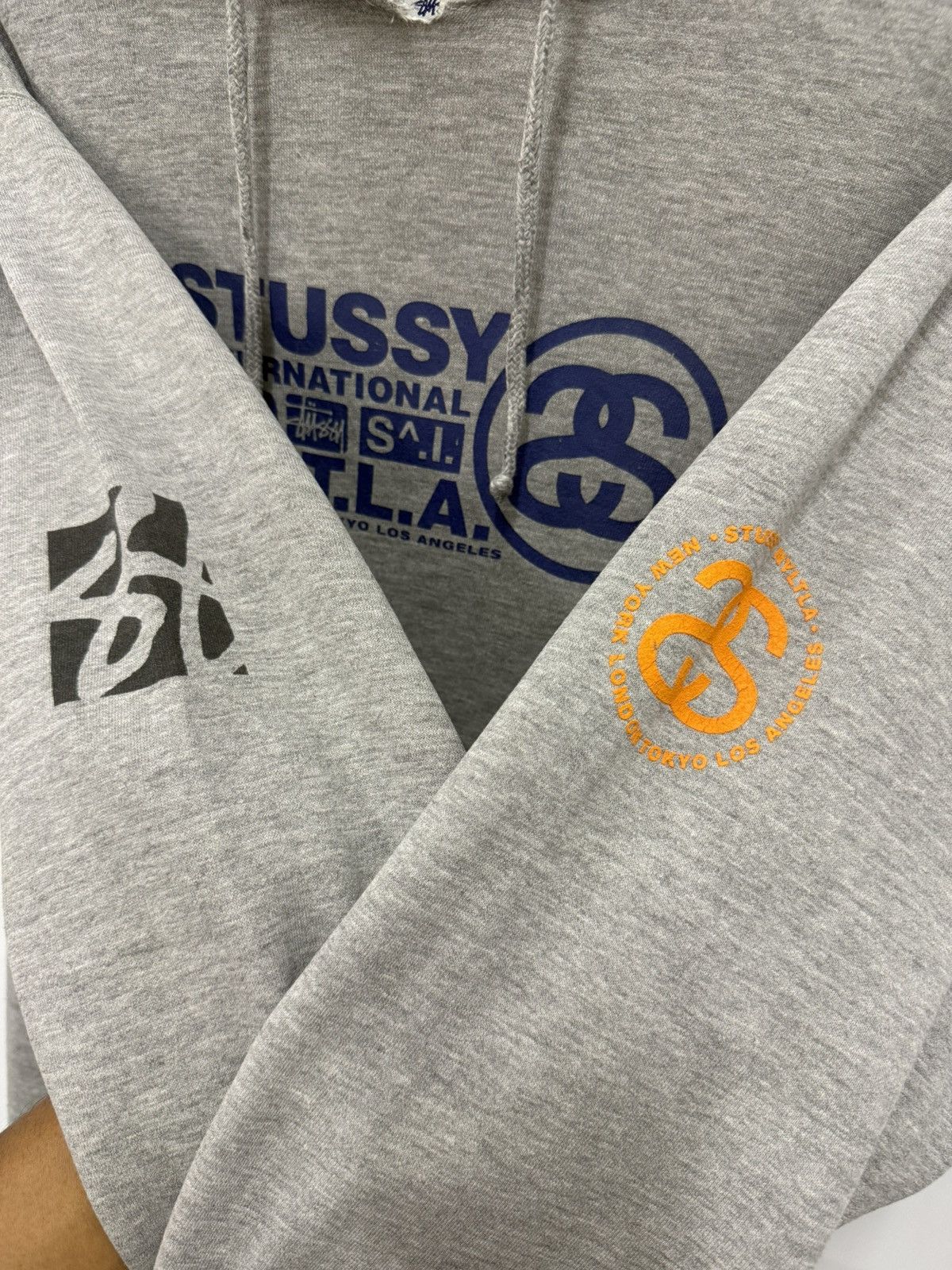 Stussy 🔥 VTG USA STUSSY NYLTLA iNTERNATIONAL LOGO DISTRESSED HOOD Size US M / EU 48-50 / 2 - 5 Thumbnail