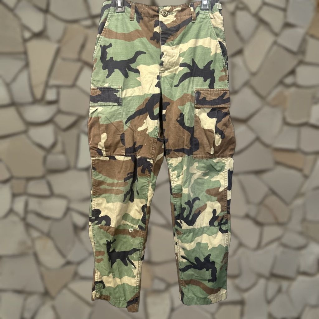 US Military Pants Small Woodland Camo Cargo Pants Men Military BDU