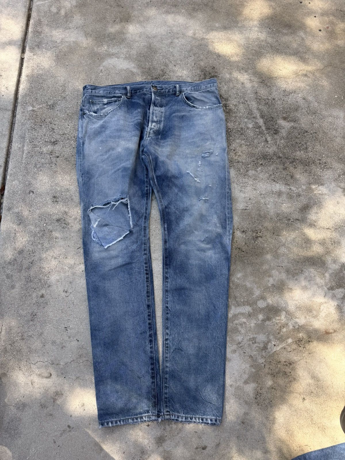 John Elliott John Elliott S9 Size 36 Blue Slim Skinny Indigo Ripped Size US 36 / EU 52 - 1 Thumbnail
