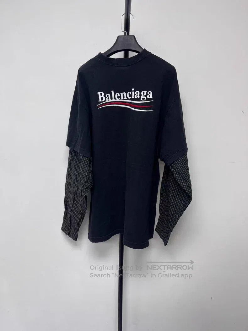 Balenciaga Balenciaga Label Logo Letter Embroidered Two-Piece Long Sl Size US M / EU 48-50 / 2 - 2 Thumbnail