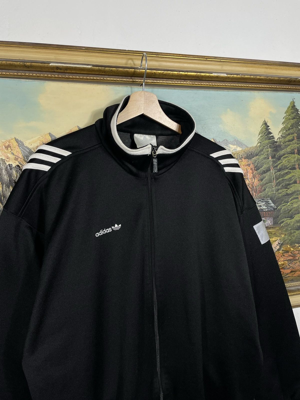 Adidas × Vintage Adidas Vintage Y2k Zip Black Track Jacket Sweatshirt Cyber Size US L / EU 52-54 / 3 - 4 Thumbnail