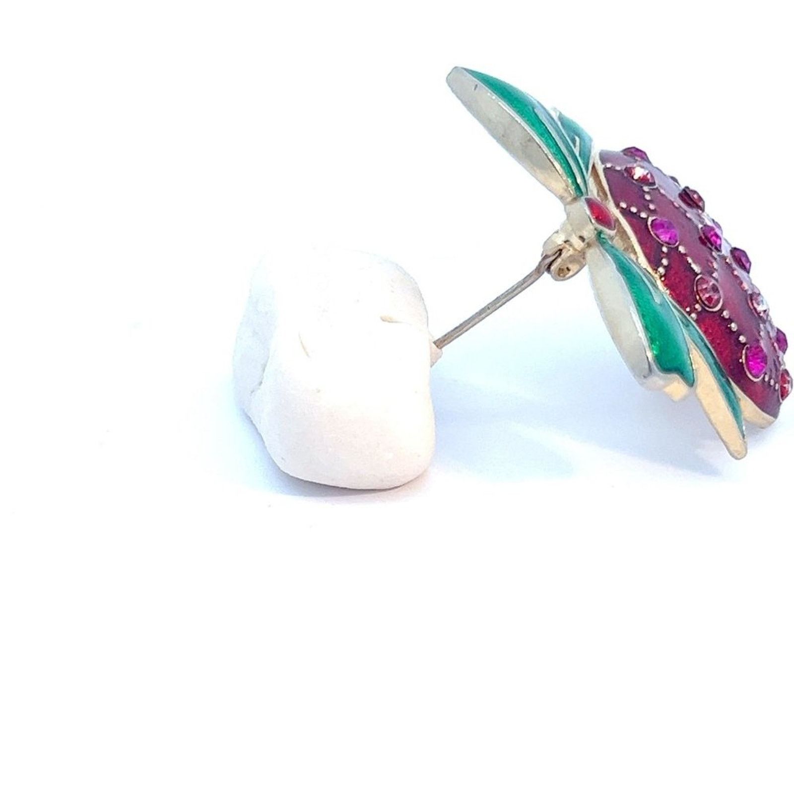 & Other Stories Vintage - LC Liz Clairborne Holiday Rhinestone Brooch Pin Size ONE SIZE - 5 Thumbnail