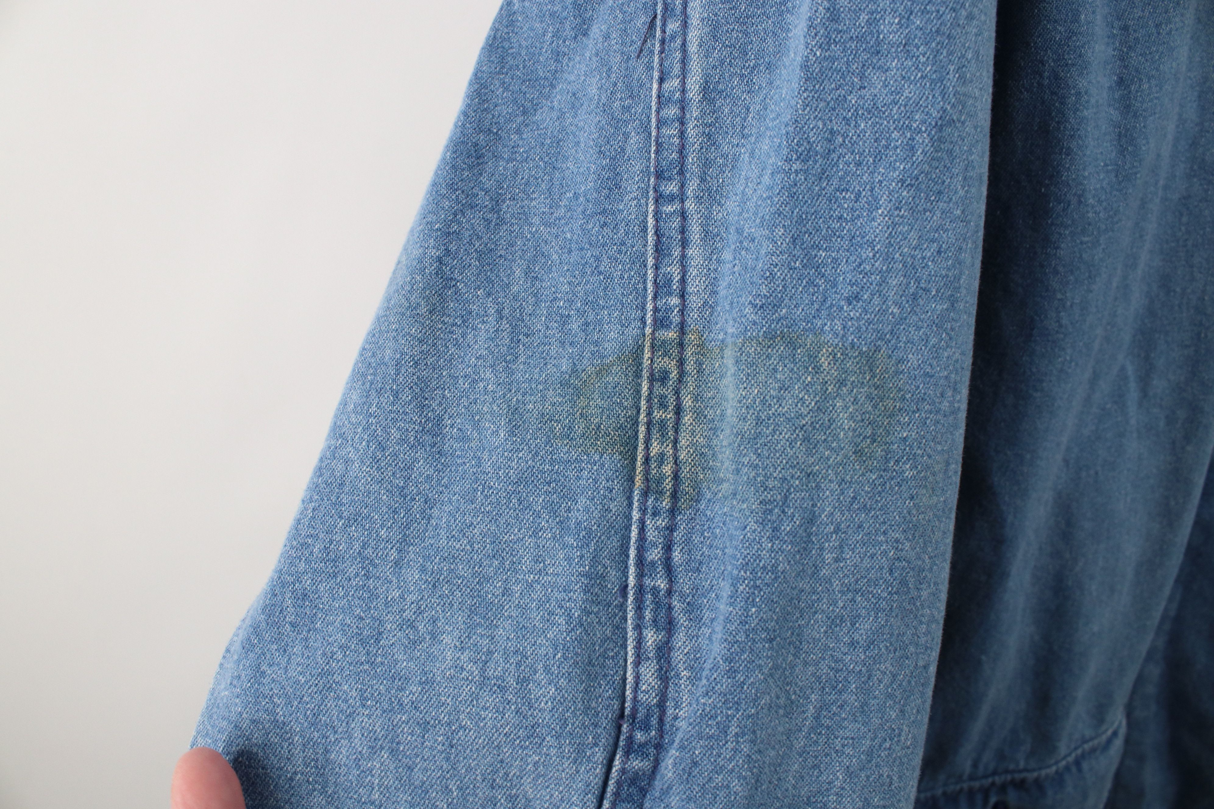 Vintage Vintage 90s Streetwear Distressed Denim Jean Chore Jacket Size M / US 6-8 / IT 42-44 - 4 Thumbnail