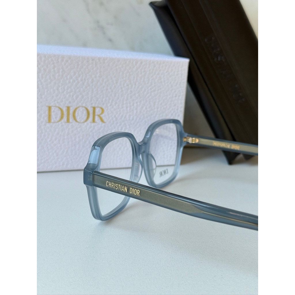 Dior NEW Dior DiorMidnightO S1I Square Eyeglasses Frames in Blue Size ONE SIZE - 6 Thumbnail