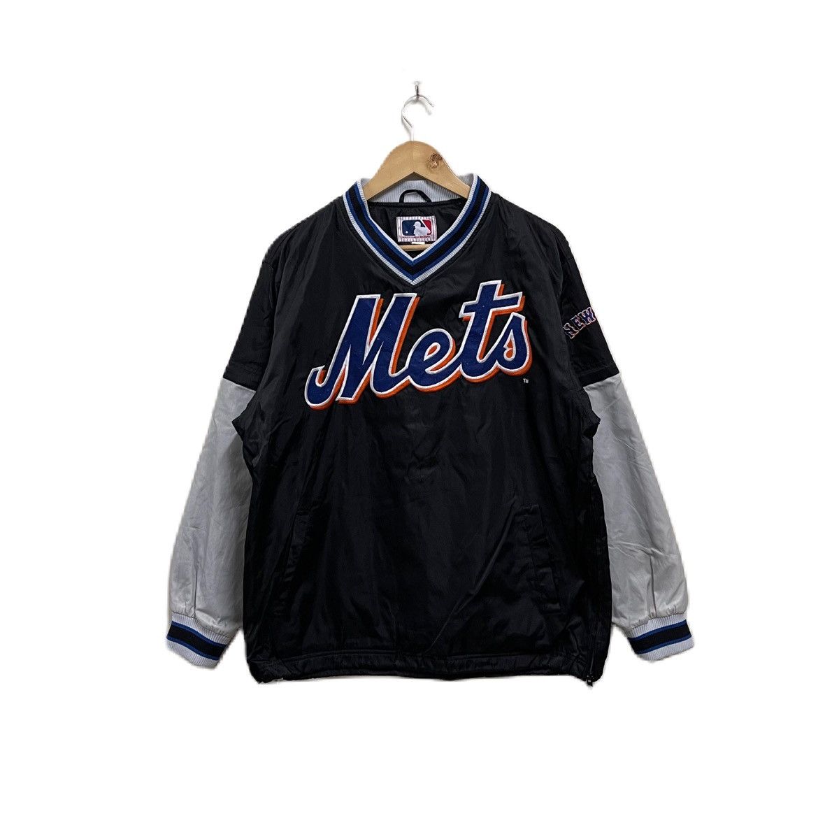 MLB Vintage NEW YORK METS MLB 2002 pullover windbreaker Size US L / EU 52-54 / 3 - 1 Thumbnail