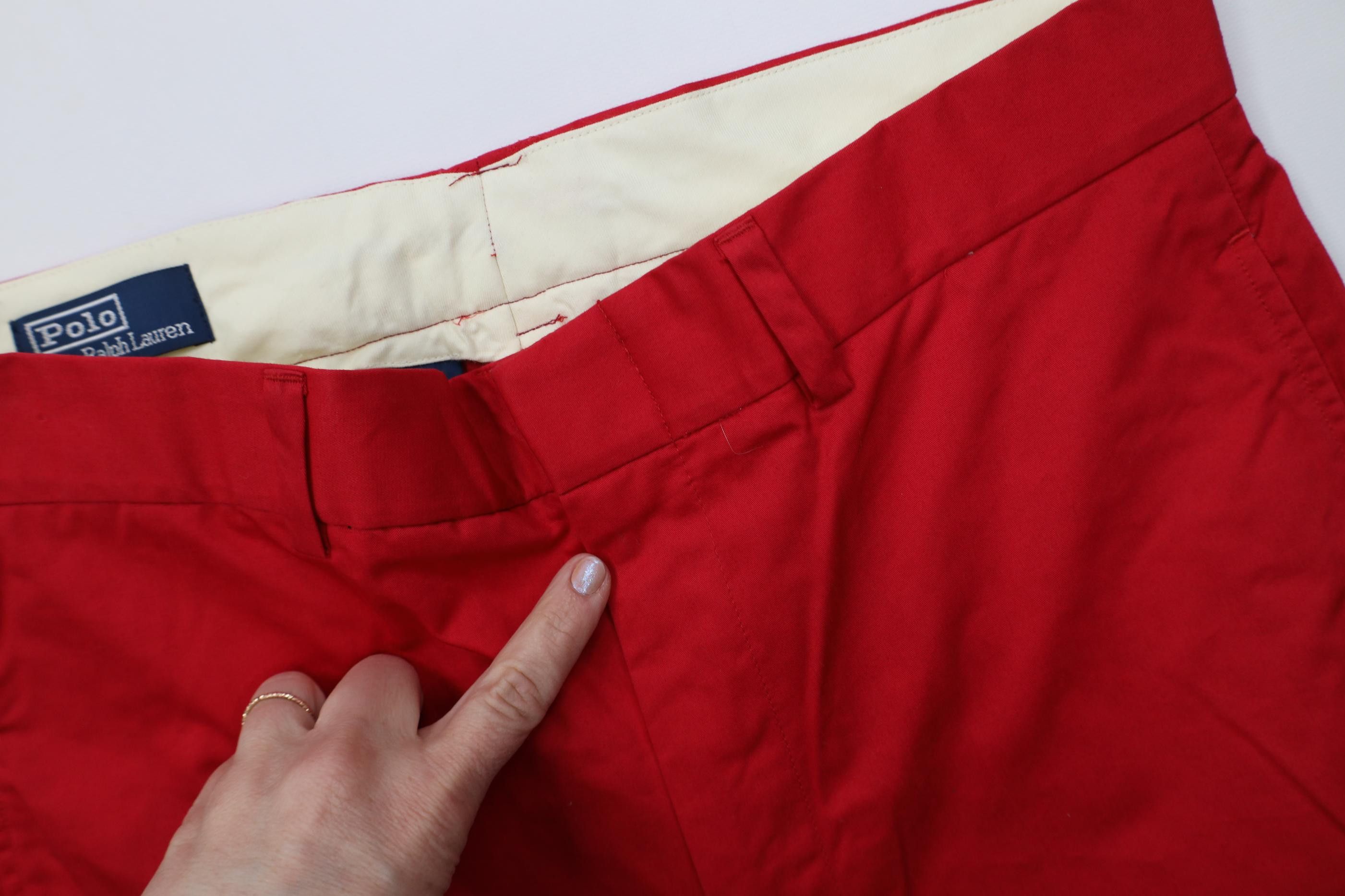 Polo Ralph Lauren Vintage 90s Ralph Lauren Straight Leg Cotton Chino Pants Red Size US 32 / EU 48 - 7 Thumbnail