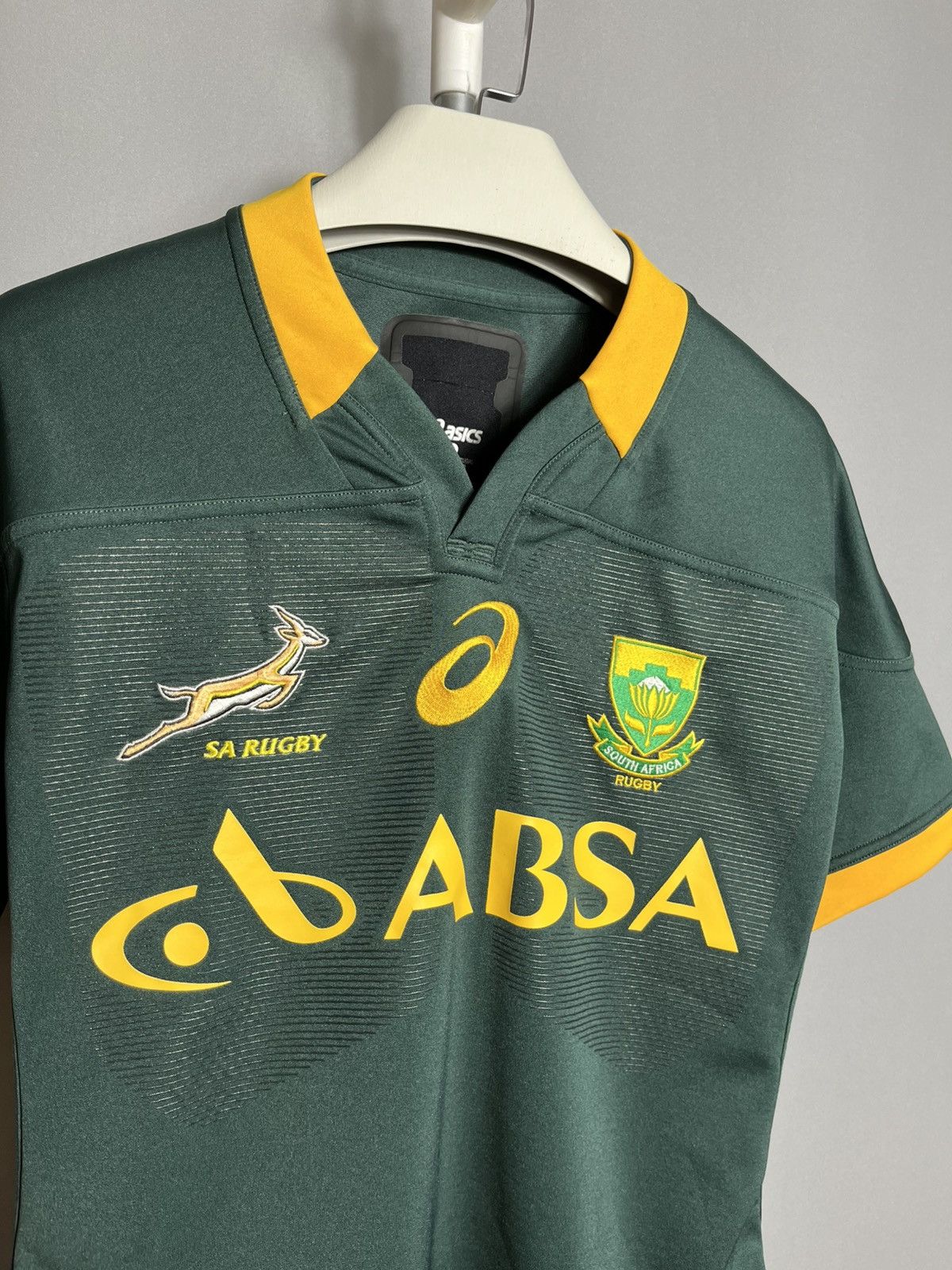 Asics SOUTH AFRICA 2014 2015 RUGBY SHIRT JERSEY PLAYER ISSUE ASICS Size US XL / EU 56 / 4 - 3 Thumbnail