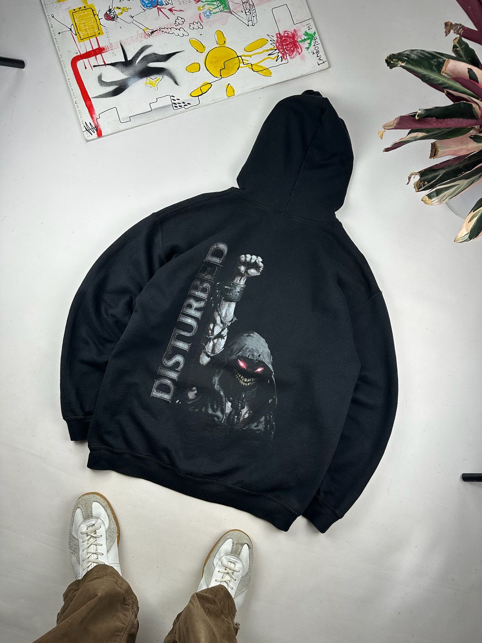 Band Tees Vintage Disturbed Black Hoodie (System of a Down) Size US L / EU 52-54 / 3 - 2 Thumbnail