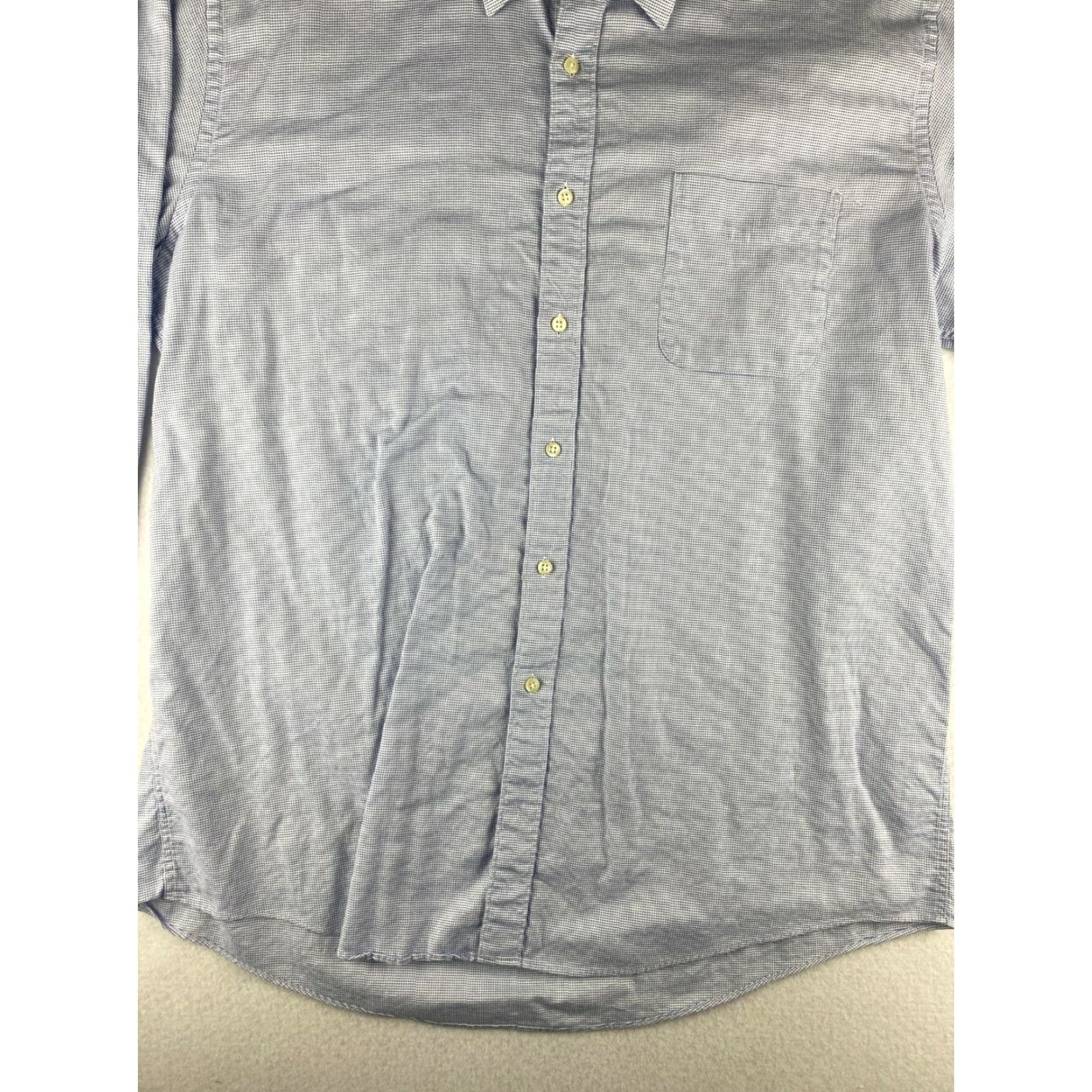 Schiaparelli Chiarelli Button Up Shirt Mens 17 34/35 Blue Long Sleeve Checkered Shirt Size US XL / EU 56 / 4 - 3 Thumbnail