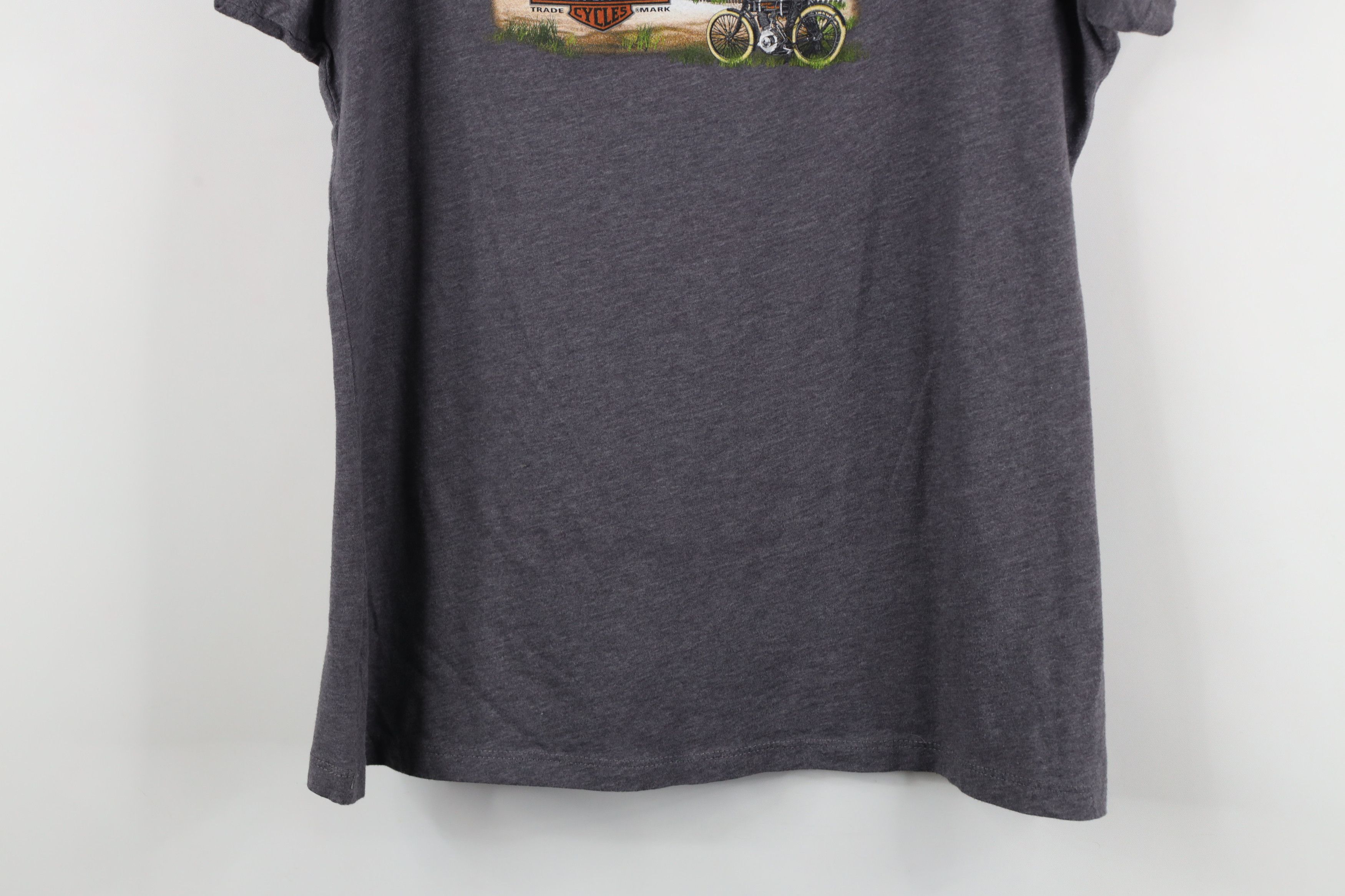 Harley Davidson × Vintage Y2K Harley Davidson Out Big Logo Jersey Knit T-Shirt Gray Size XL / US 12-14 / IT 48-50 - 14 Thumbnail