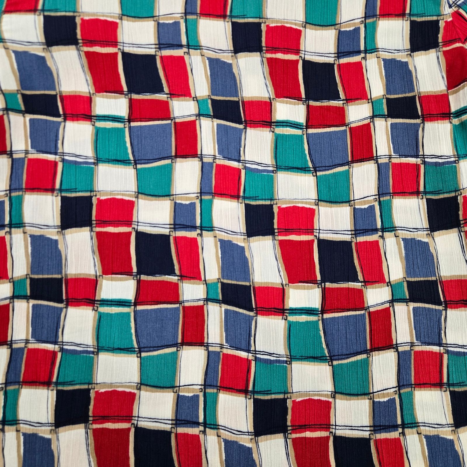 Vintage 90s Patchwork Camp Shirt Blouse Size 14 Size XL / US 12-14 / IT 48-50 - 5 Thumbnail