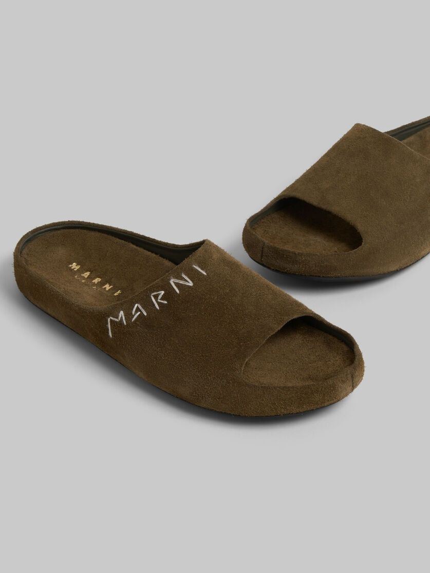 Marni o1w1db11025 Fusslide Sandal in Green Size US 12 / EU 45 - 5 Thumbnail