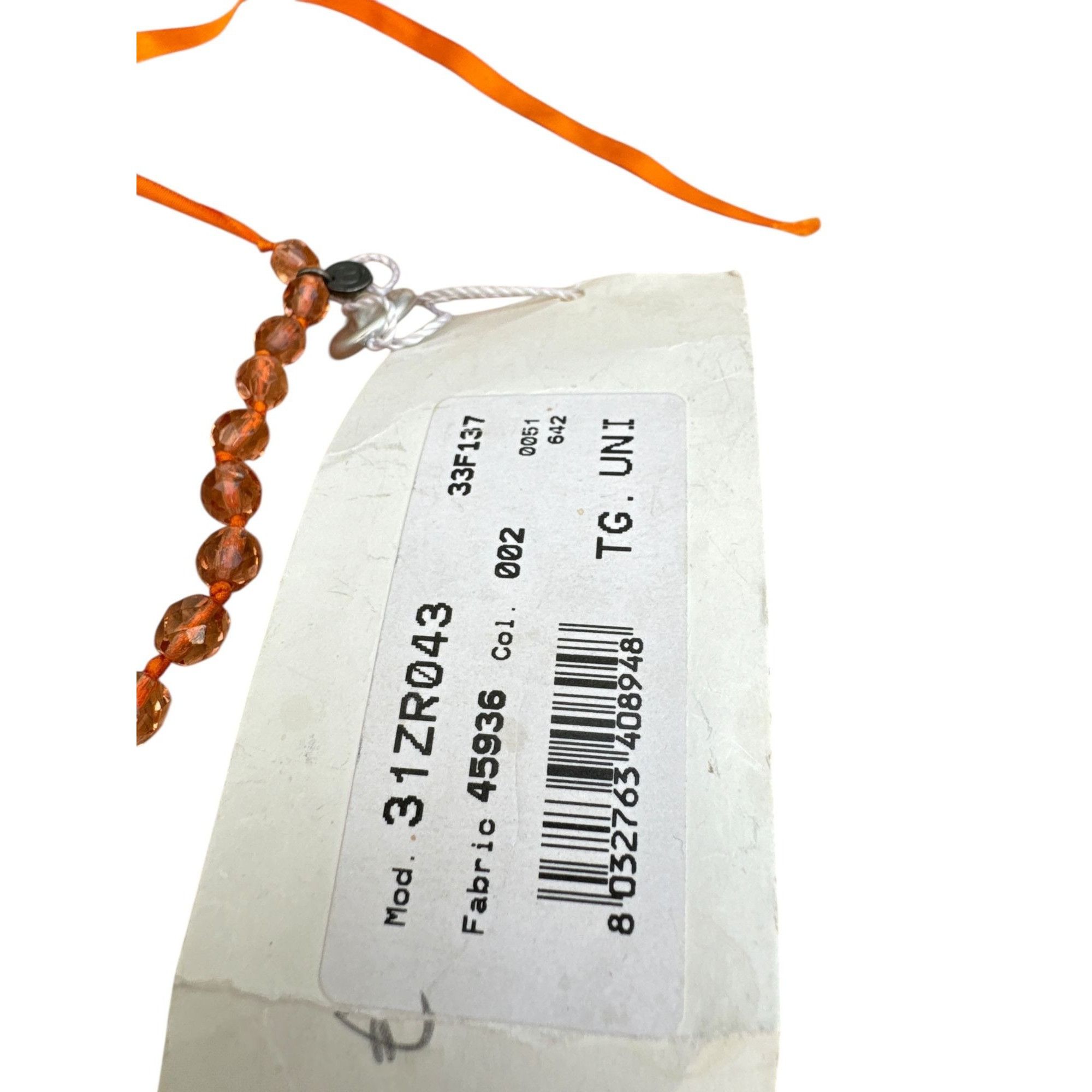 Maison Margiela FW 2000 Orange Pearl Necklace Size ONE SIZE - 8 Thumbnail