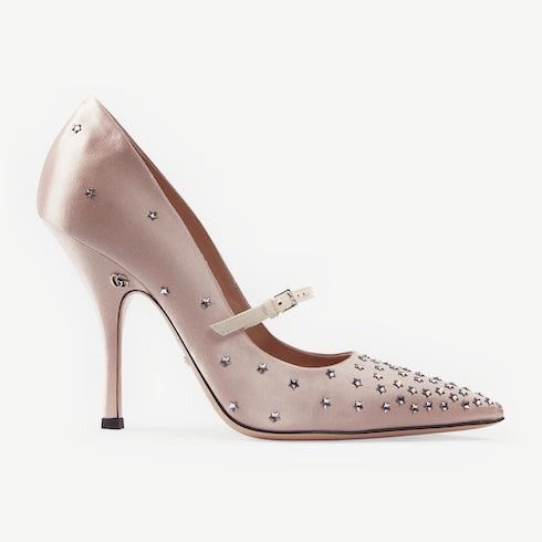 image of Gucci Star High Heel Pumps Size 36.5 in Pink, Women's